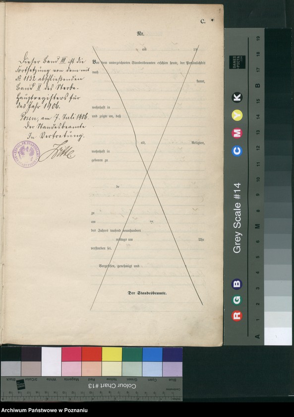 Obraz 3 z jednostki "Księga miejscowa zgonów tom III"