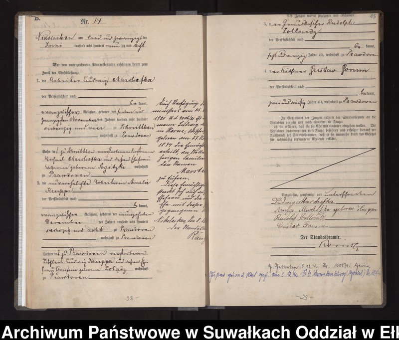 image.from.unit.number "Heiraths-Haupt-Register des Königlichen Preussischen Standes-Amtes Nikolaiken Kreis Sensburg"