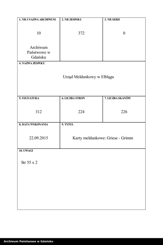 image.from.unit.number "Karty meldunkowe: Griese - Grimm"