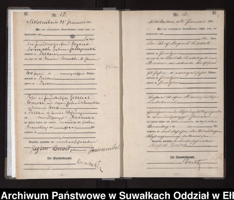 image.from.unit.number "Sterbe-Haupt-Register des Königlichen Preussischen Standes-Amtes Nikolaiken Kreis Sensburg"