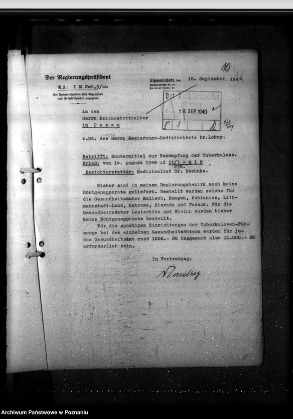 Obraz 14 z jednostki "Sondermittel zur Bekämpfung der Tuberkulose"