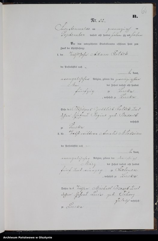 image.from.team "Urząd Stanu Cywilnego w Księżym Lasku pow. szczycieński"