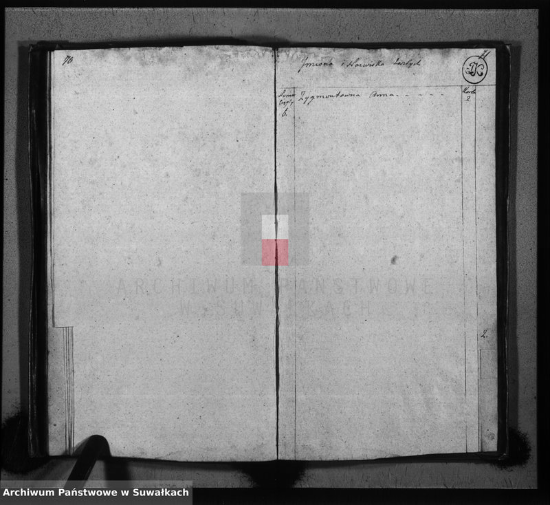 image.from.unit.number "Księga do zapisywania aktów cywilnych zejścia gminy wiżayńskiey, departamentu łomżyńskiego, powiatu kalwaryjskiego na rok 1814"
