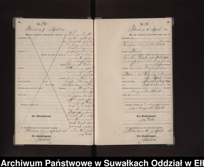image.from.unit.number "Geburts-Neben-Register des Preussischen Standes-Amtes Rhein Kreis Loetzen"
