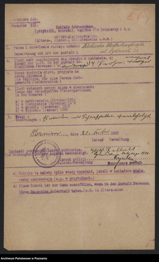 Obraz 10 z jednostki "[Wykaz szpitali i innych zakładów opiekuńczych działających na terenie Poznania]"