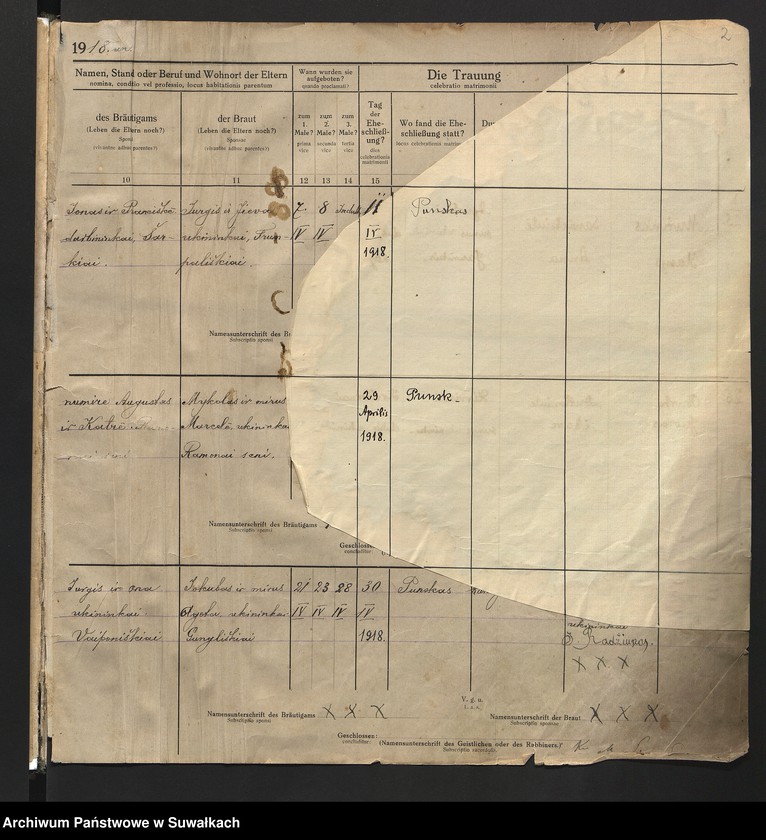 image.from.unit.number "[Księga akt małżeństw parafii rzymskokatolickiej w Puńsku z lat 1918-1921]"