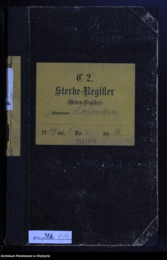 image.from.unit.number "Sterbe-Neben-Register Nr 1 - 113"