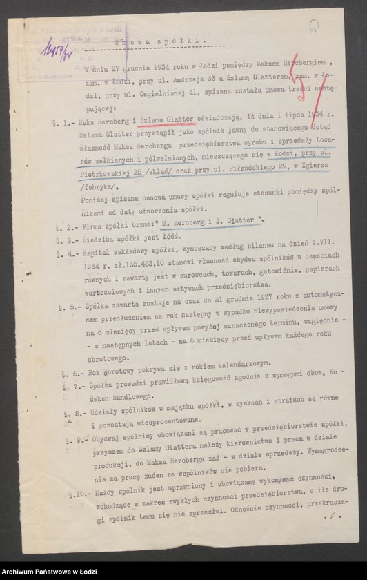 Obraz 8 z jednostki "Maks Hercberg – wyrób towarów wełnianych"