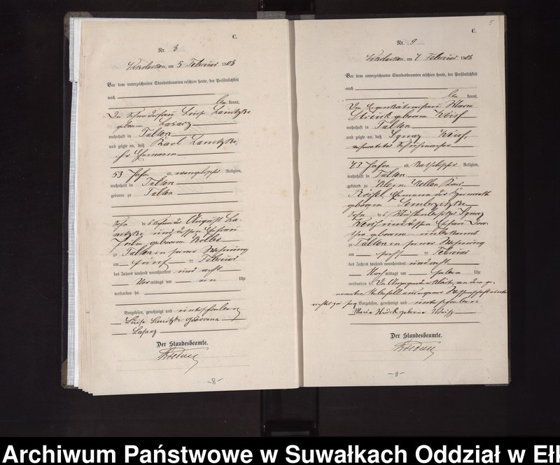 image.from.unit.number "Sterbe-Haupt-Register des Königlichen Preussischen Standes-Amtes Nikolaiken Kreis Sensburg"