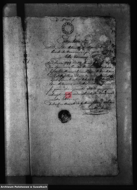 image.from.unit.number "Metryki czyli Wypisy służące do Akt Ślubnych Gminy Berzniki na Rok 1823"