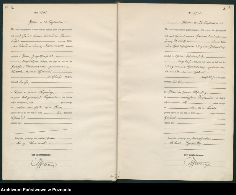 Obraz 18 z jednostki "Księga miejscowa urodzeń tom V [Rejestr główny urodzeń]"