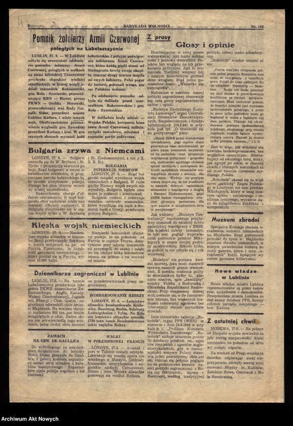 image.from.collection.number "Powstanie warszawskie w prasie konspiracyjnej111"