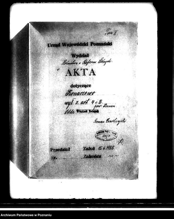 Obraz 3 z jednostki "Majątek Konarzewo powiatu poznańskiego wyłączenie z art. 4 i 5 ustawy o reformie rolnej"