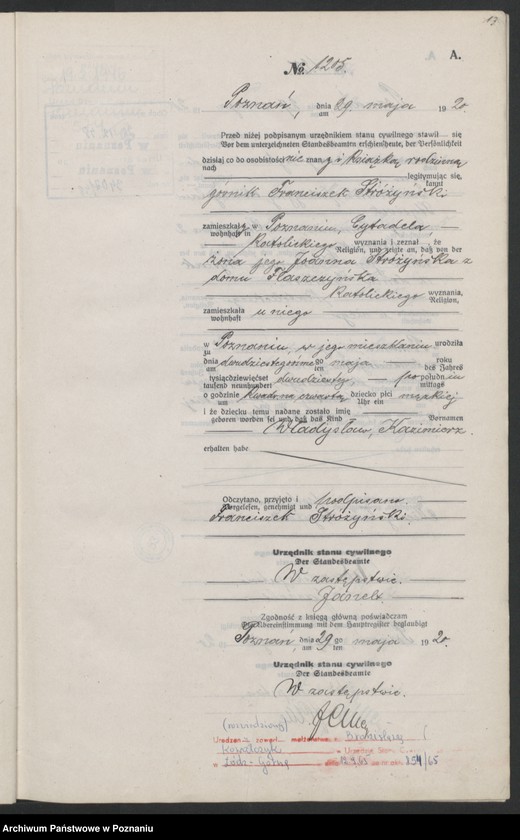 Obraz 15 z jednostki "Księga urodzeń odpis tom IV [Rejestr poboczny urodzeń]"