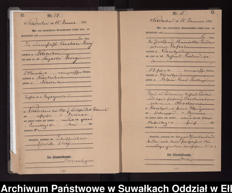 image.from.unit.number "Sterbe-Haupt-Register des Königlichen Preussischen Standes-Amtes Nikolaiken Kreis Sensburg"
