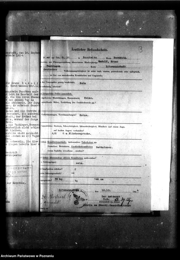 Obraz 7 z jednostki "[Akta personalne wychowanka Bruna Rudolfa, ur. 10 IX 1931]."