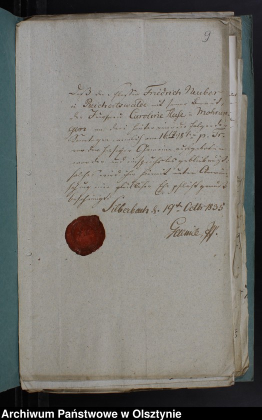image.from.unit.number "Proclamations-Atteste und gerichtl. Heirats-Consense zu Copulationen im Kirchspiel Mohrungen"