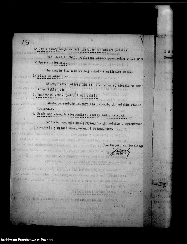 Obraz 19 z jednostki "Prywatna Szkoła Powszechna z niemieckim językiem nauczania Owińska powiat Poznański"