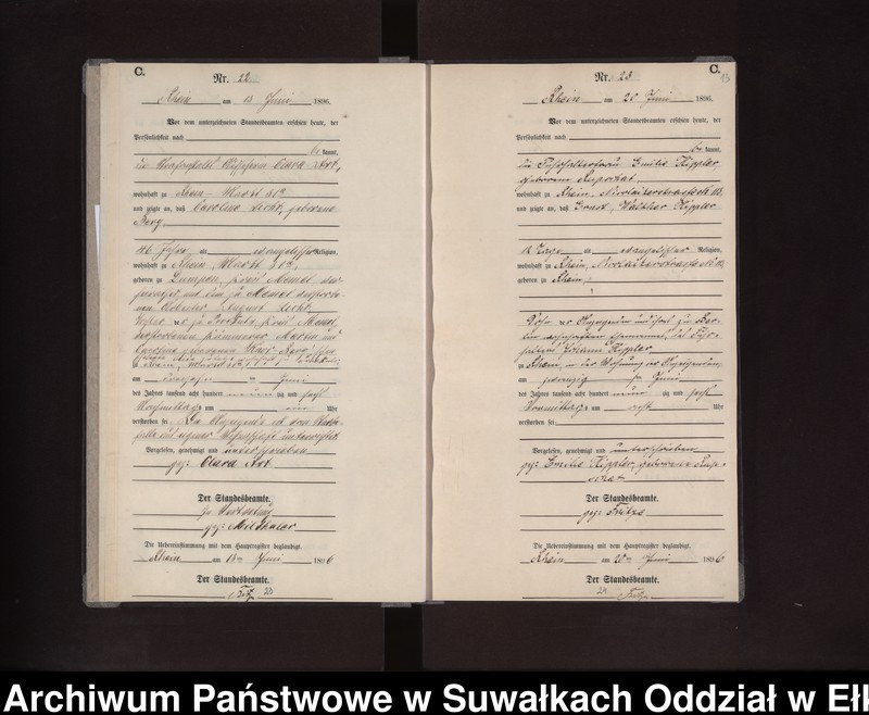 image.from.unit.number "Sterbe-Neben-Register des Preussischen Standes-Amtes Rhein Kreis Loetzen"