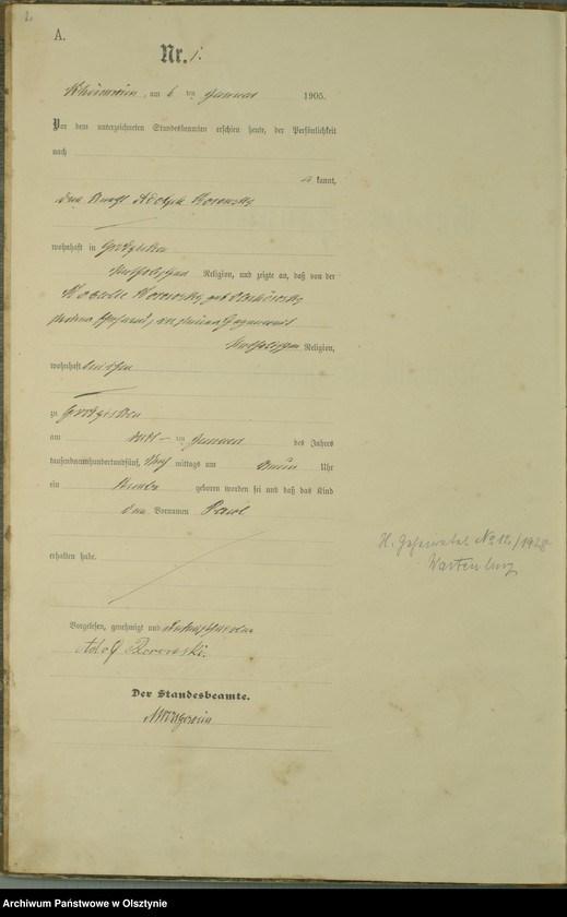 image.from.unit.number "Geburts-Haupt-Register Nr 1 - 129"