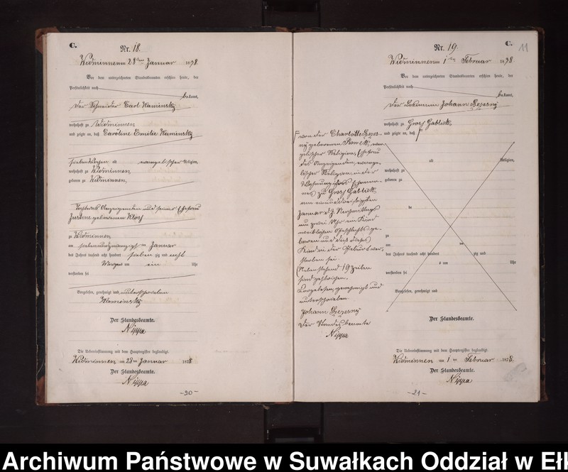 image.from.unit.number "Sterbe-Neben-Register des Preussischen Standes-Amtes Widminnen Kreis Loetzen [Tom I Nr 1-174]"