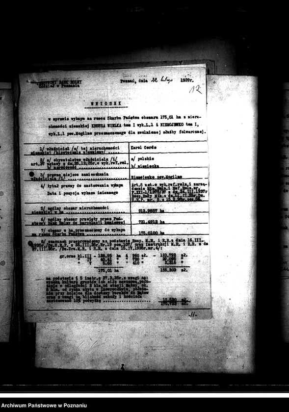 Obraz 15 z jednostki "Majątek Krusza Wielka bI Niemojewko nabycie nieruchomości w trybie art. 8 ustawy o wykonaniu reformy rolnej"