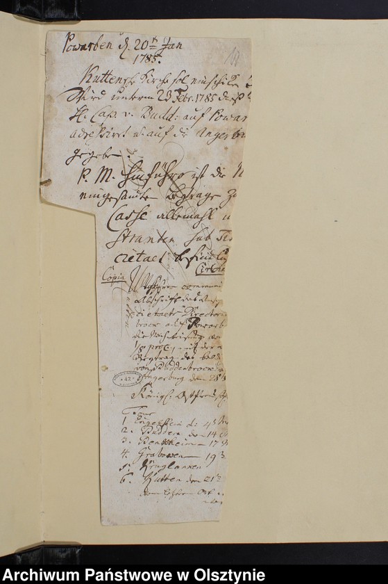 image.from.unit.number "Kataster der Gebäuder 1784-1875. Streitsache 1846 J. Beschreibung der Dörfer zuständige in Kirchspiel Bruchstück. 1850"