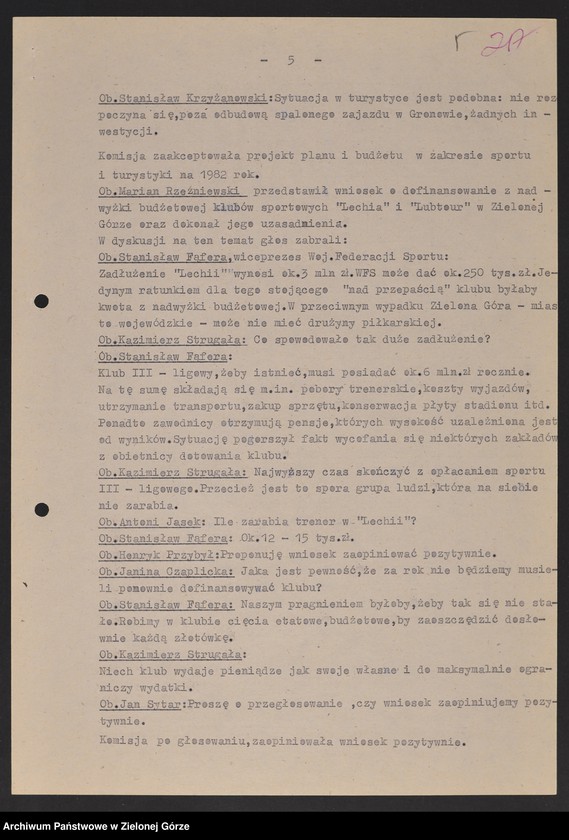 image.from.unit.number "Protokóły z posiedzeń Komisji Zdrowia, Spraw Socjalnych i Ochrony Środowiska Wojewódzkiej Rady Narodowej w Zielonej Górze"