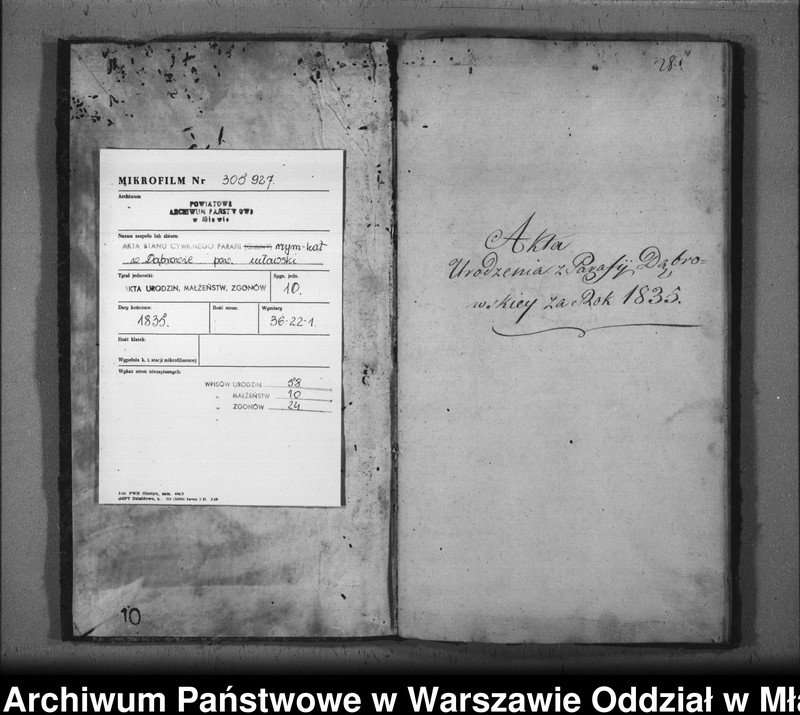 image.from.unit.number "Akta urodzeń, małżeństw i zgonów"