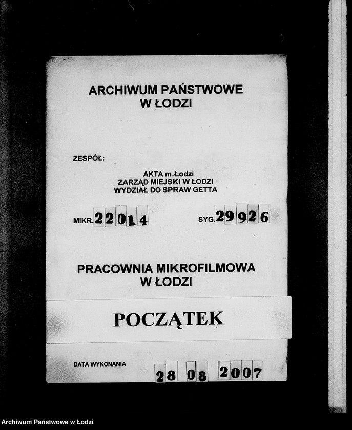 Obraz 1 z jednostki "Gestapo 1-200 [Kartoteka skonfiskowanego majątku ruchomego u Żydów]"