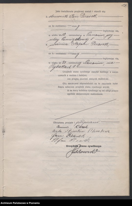 Obraz 15 z jednostki "Księga miejscowa małżeństw tom II [Rejestr główny małżeństw]"