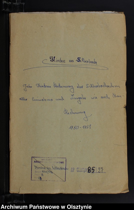 image.from.unit.number "Jahr Kirchen Rechnung der Silberbachschen Kirchen aller Einnahme und Ausgabe wie auch Bau-Rechnung"