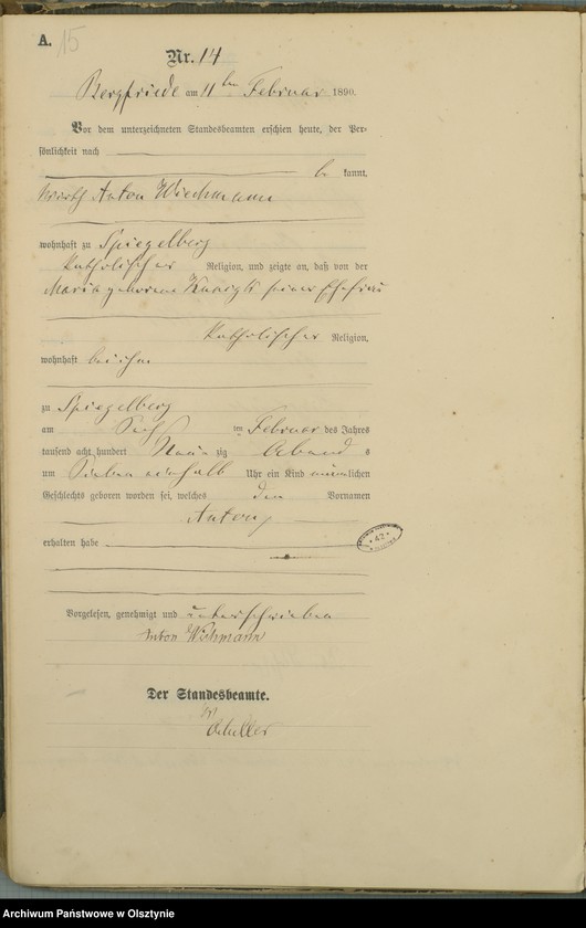 image.from.unit.number "Geburts-Haupt-Register Nr 1 - 103"