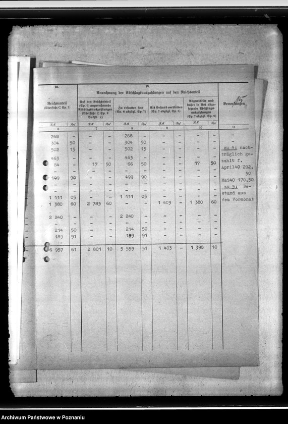Obraz 20 z jednostki "Familienunterhalt. Zusammenstellungen des Regierungspräsidenten Hohensalza - Inowrocław"