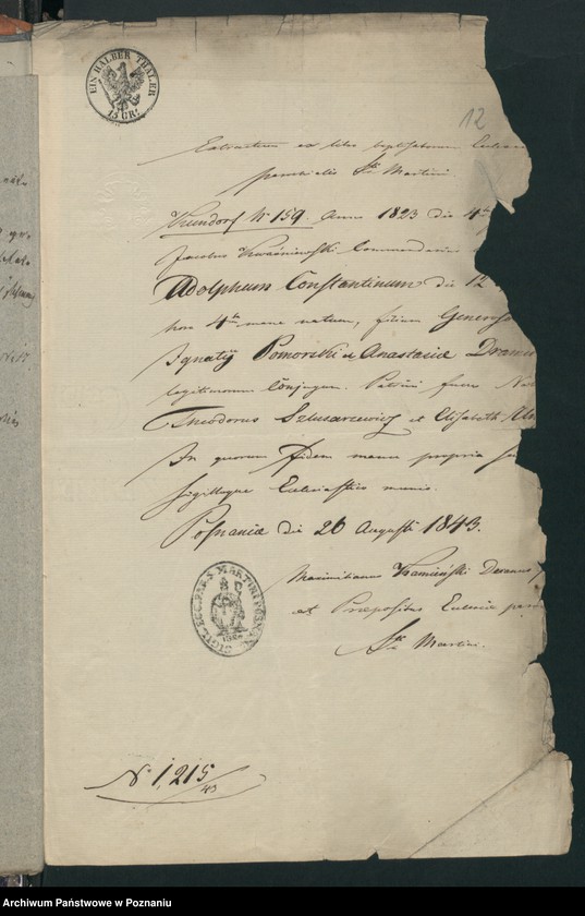 Obraz 15 z jednostki "A. betr. Adolf von Pomorski alias Ignaz Kręciejewski"