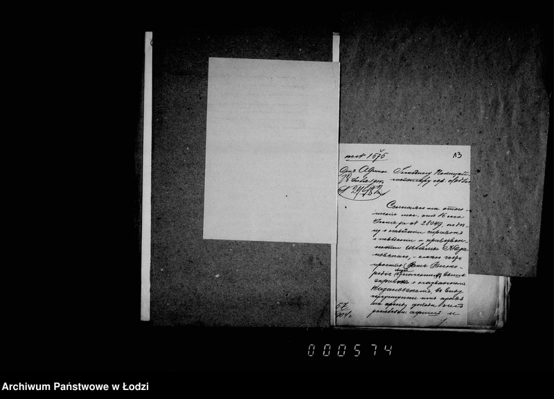Obraz 13 z jednostki "Ob otdače v arendu dochoda ot vyvešivanija afiš i objavlenji na vremja s 1 avgusta 1904 g. po 1 avgusta 1905 g."