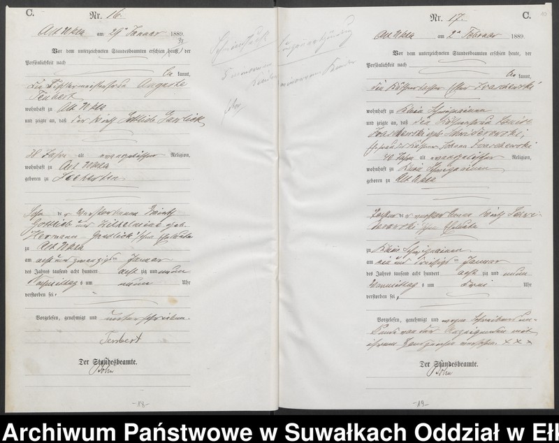 image.from.unit.number "Sterbe-Haupt-Register des Königlichen Preussischen Standes-Amtes Ukta Kreis Sensburg"