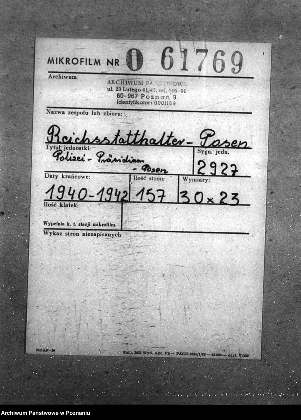 Obraz 2 z jednostki "Polizei - Präsidium - Posen"