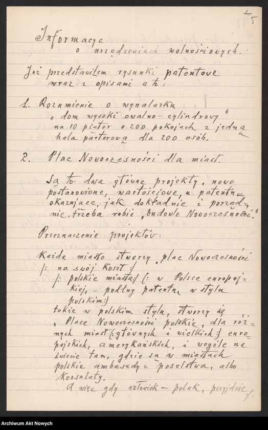 image.from.unit.number "(Listy, podania i memoriały różnych osób w sprawach nieistotnych lub nie nadających się do realizacji), tom II"