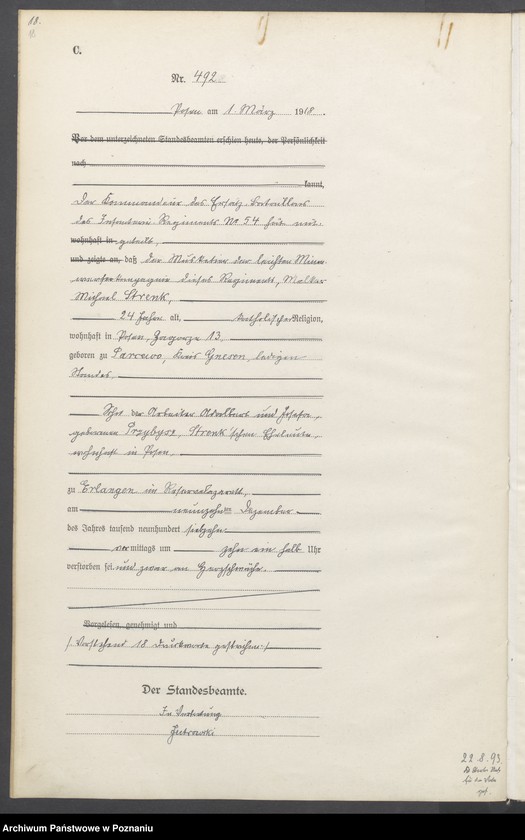 Obraz 20 z jednostki "Księga miejscowa zgonów tom II [Rejestr główny zgonów]"