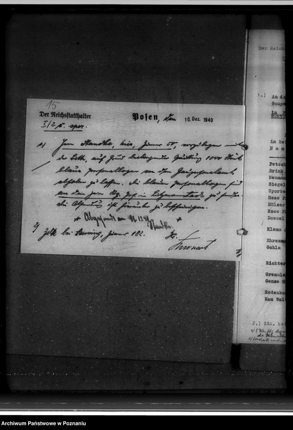 Obraz 20 z jednostki "Erfassung und Überprüfung der Beamten und Angestellten der kommunalen Behörden"