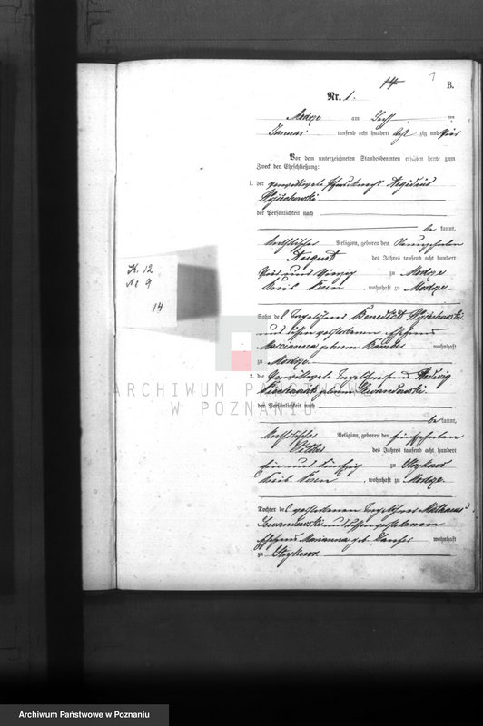 Obraz 3 z jednostki "Księga małżeństw"