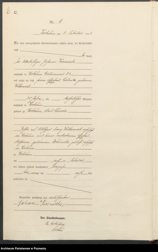 Obraz 8 z jednostki "Sterbe-Haupt-Register"