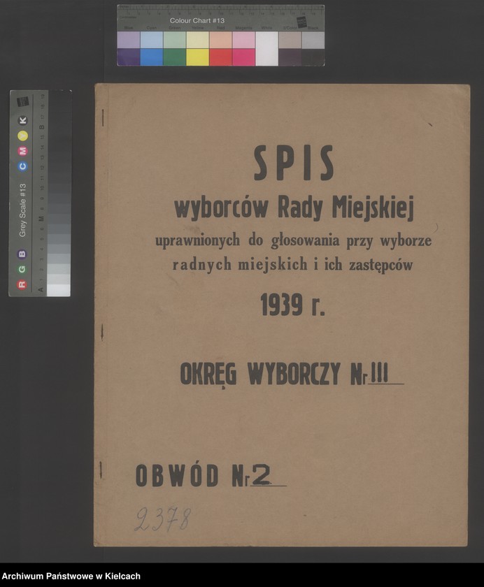 image.from.unit.number "Spis wyborców Rady Miejskiej uprawnionych do głosowania przy wyborze radnych miejskich i ich zastępców, Okręg wyborczy Nr III. Obwód Nr 2"