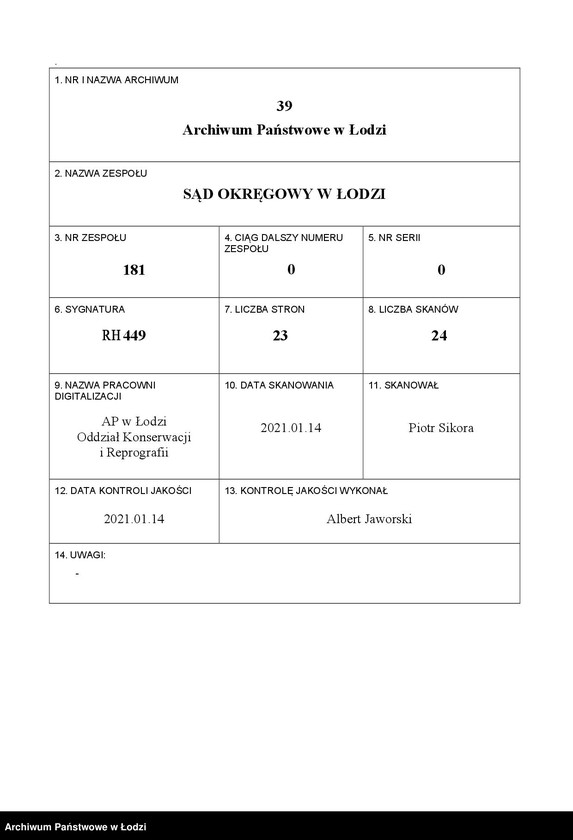 Obraz 1 z jednostki "Samuel Klotz- skład towarów manufakturowych"