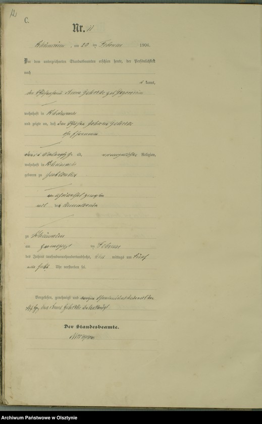 image.from.unit.number "Sterbe-Haupt-Register Nr 1 - 71"