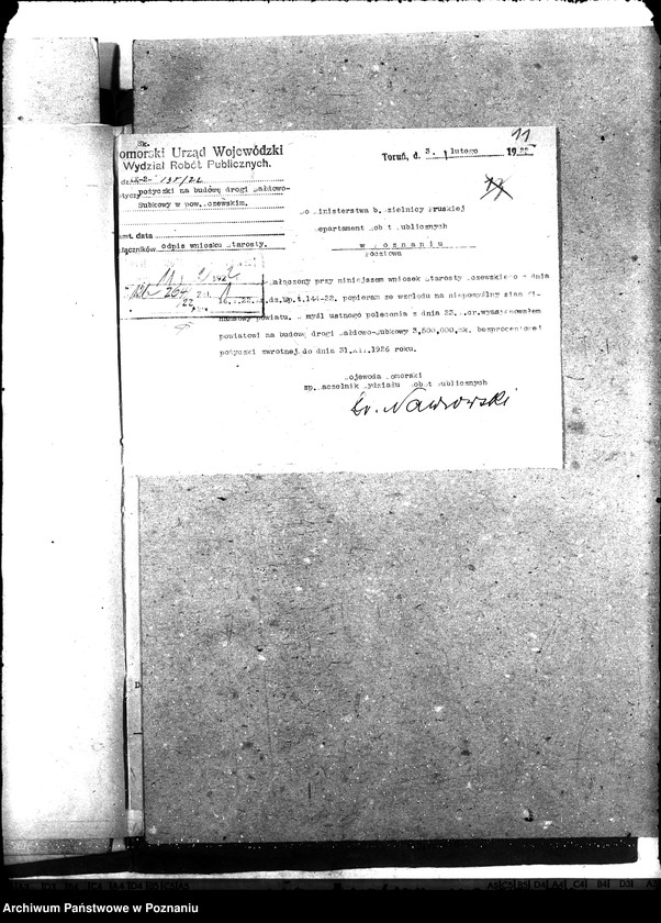 Obraz 15 z jednostki "{Subwencja i kredyty na budowę dróg w powiecie Tczew]"