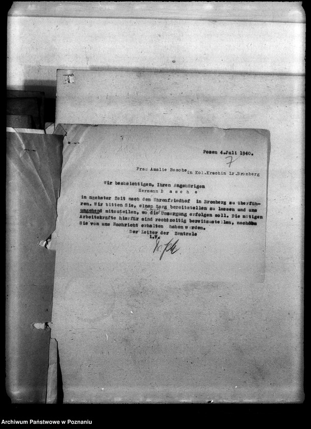 Obraz 11 z jednostki "Korespondencja w sprawie miejscowych Niemców, którzy zginęli w 1939 roku A - J"