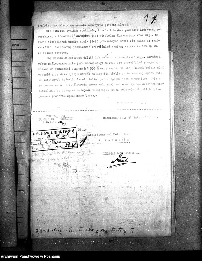 Obraz 5 z jednostki "Sprawy szczegółowo-administracyjne Układ polsko - gdański"