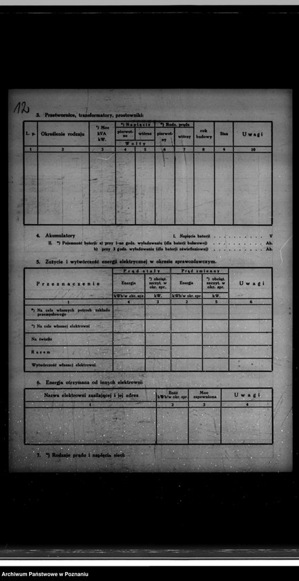 Obraz 16 z jednostki "Kwestionariusz Gazowni Miejskiej w Rakoniewicach powiat wolsztyński"